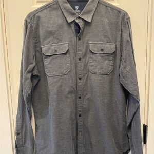 KÜHL Descendr Flannel Shirt Men’s Boulder Gray Long Sleeve Button Up size M